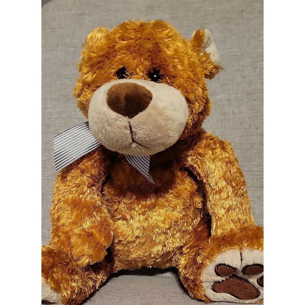 The Petting Zoo BEAR Plush Super Soft Red Brown Large Paws  1994 Vintage